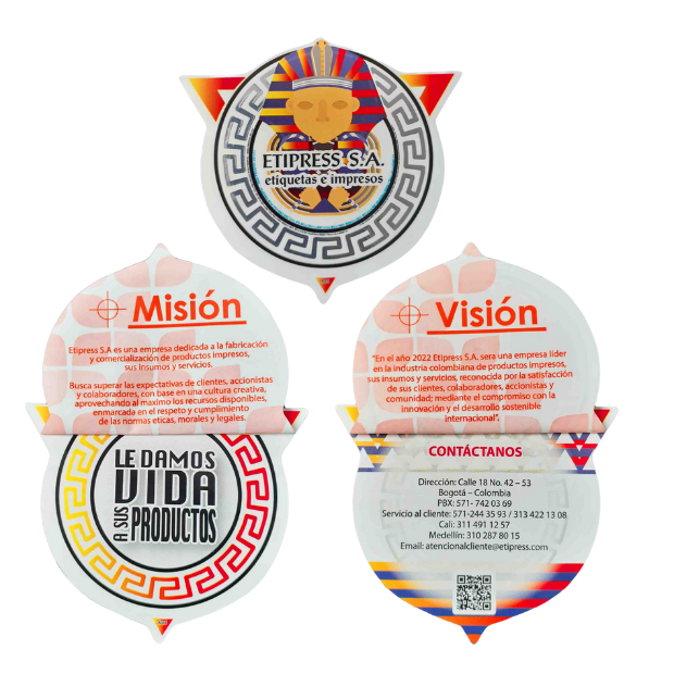 Etiqueta Tipo Boocklet Completa